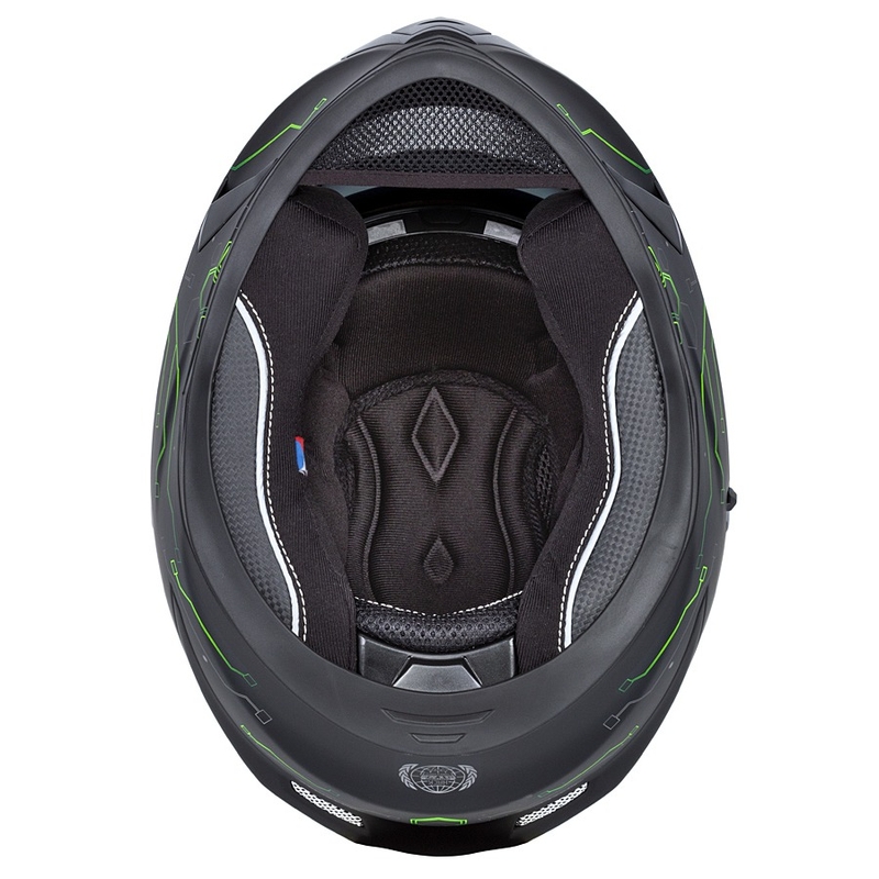 Casque moto Cassida 3.0 Hack Integral Vert-Noir Matte