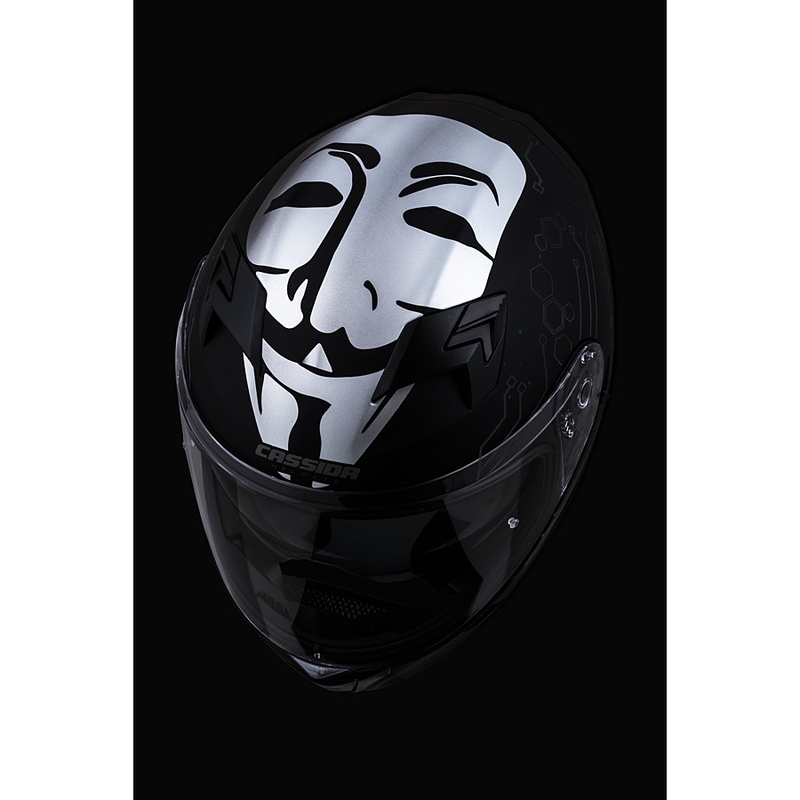 Casque moto Cassida 3.0 Hack Integral Vert-Noir Matte
