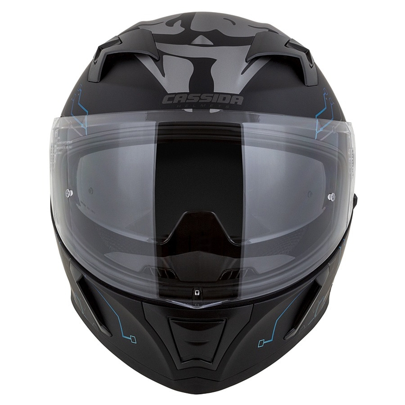 Cassida 3.0 Integrated Motorcycle Helmet Hack bleu-noir matte