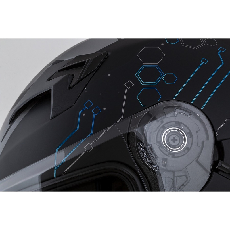 Cassida 3.0 Integrated Motorcycle Helmet Hack bleu-noir matte