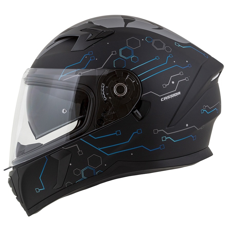 Cassida 3.0 Integrated Motorcycle Helmet Hack bleu-noir matte