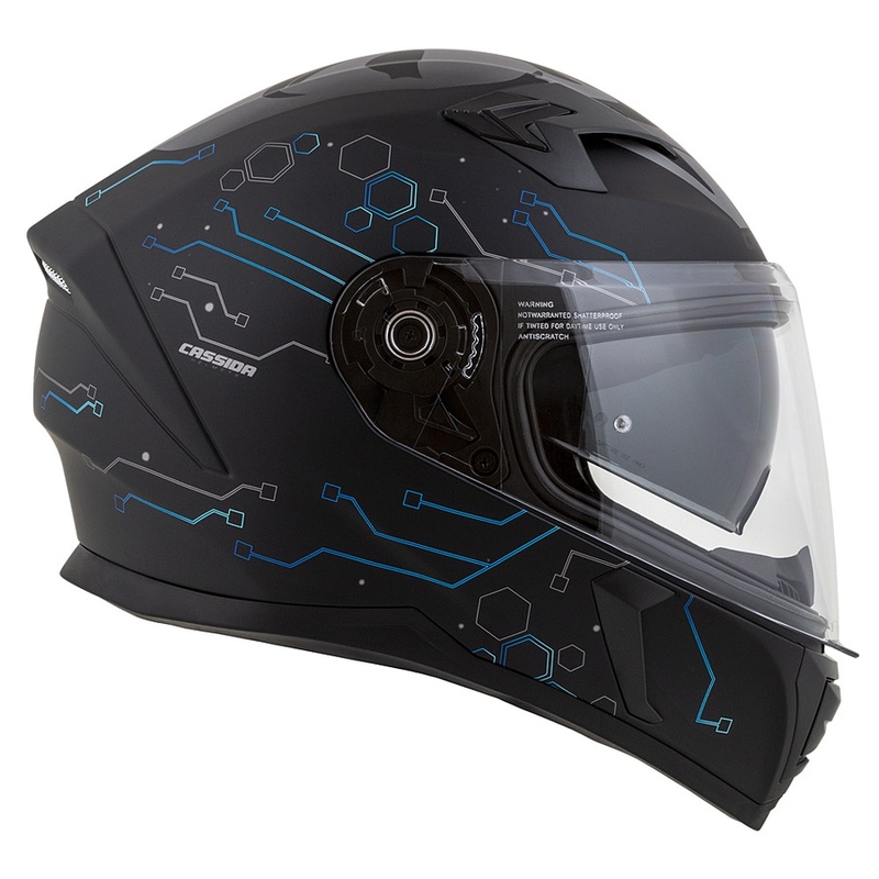 Cassida 3.0 Integrated Motorcycle Helmet Hack bleu-noir matte