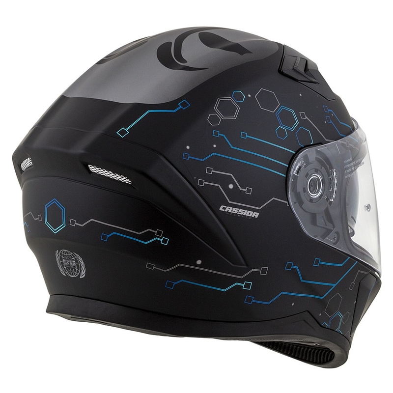 Cassida 3.0 Integrated Motorcycle Helmet Hack bleu-noir matte