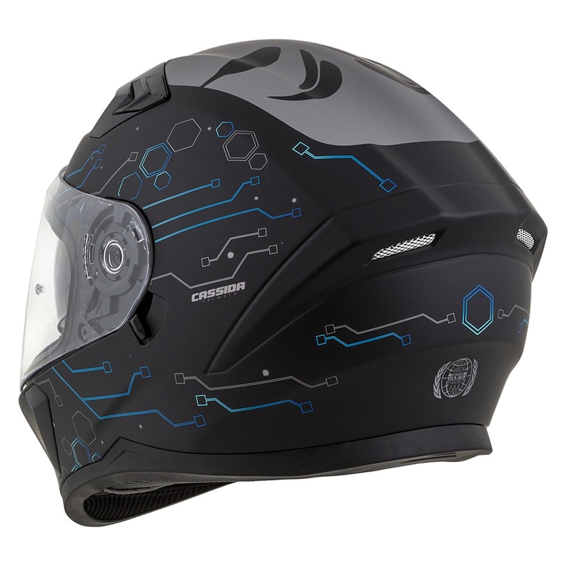 Cassida 3.0 Integrated Motorcycle Helmet Hack bleu-noir matte