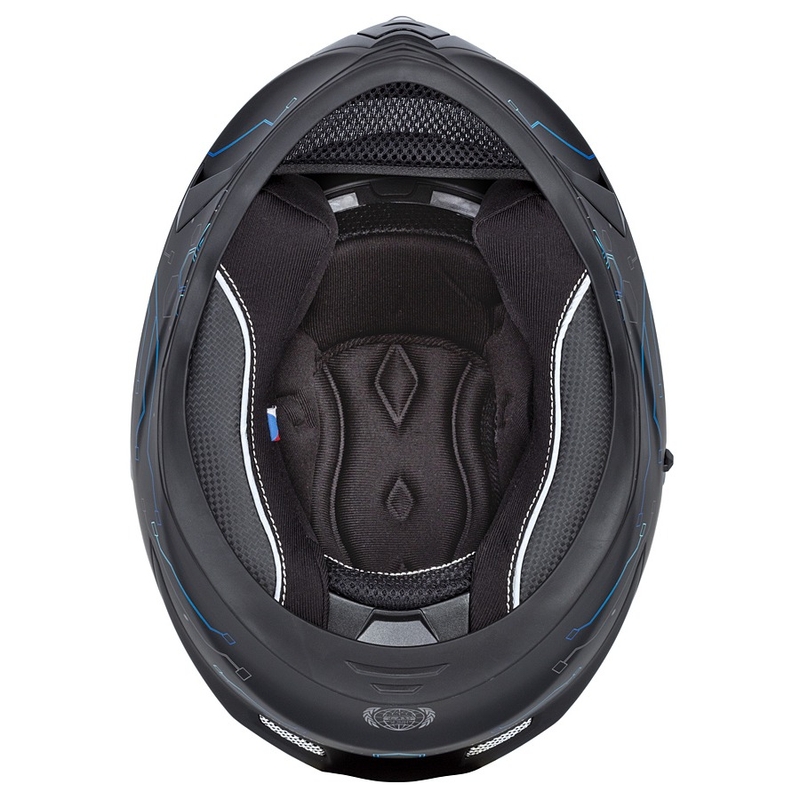 Cassida 3.0 Integrated Motorcycle Helmet Hack bleu-noir matte