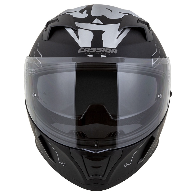 Casque moto intégral Cassida 3.0 Hack Vision gris-argent-noir mat soldes