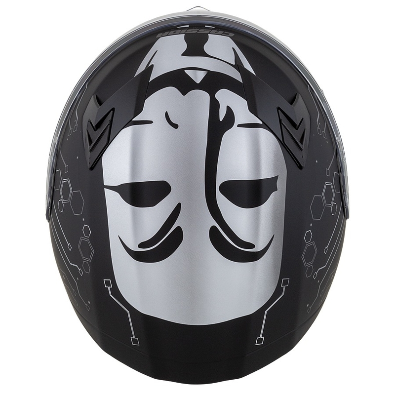 Casque moto intégral Cassida 3.0 Hack Vision gris-argent-noir mat soldes