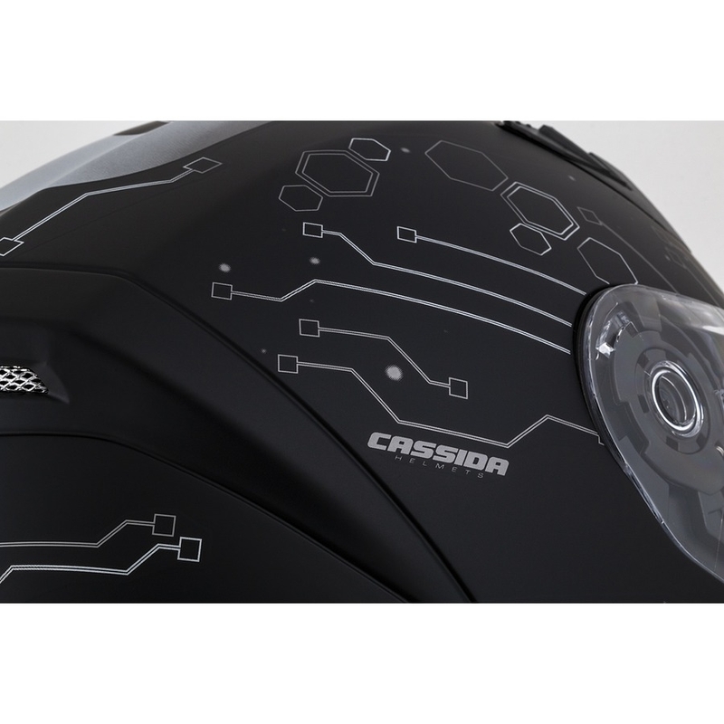 Casque moto intégral Cassida 3.0 Hack Vision gris-argent-noir mat soldes