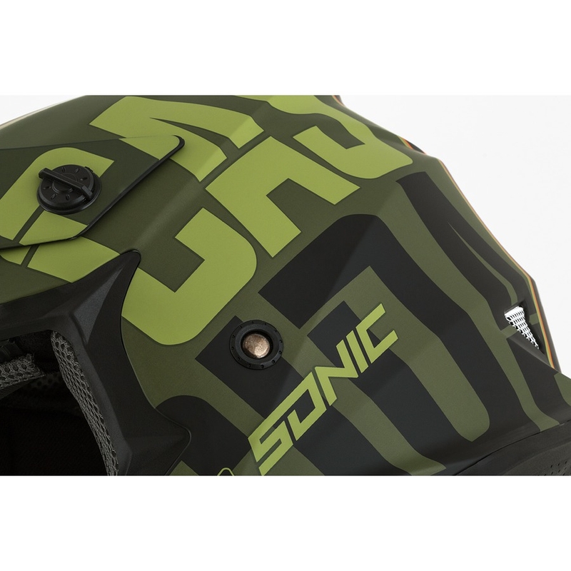 Cassida Cross Cup Sonic motocross helmet orange-vert matt