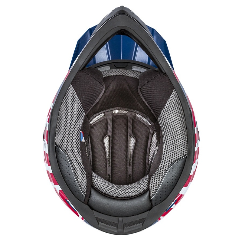 Casque de motocross Cassida Cross Cup Sonic rouge-bleu-blanc