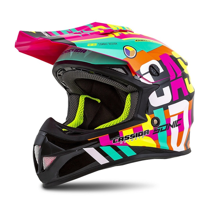 Dětská motokrosová přilba Cassida Cross Cup Sonic Junior multicolor