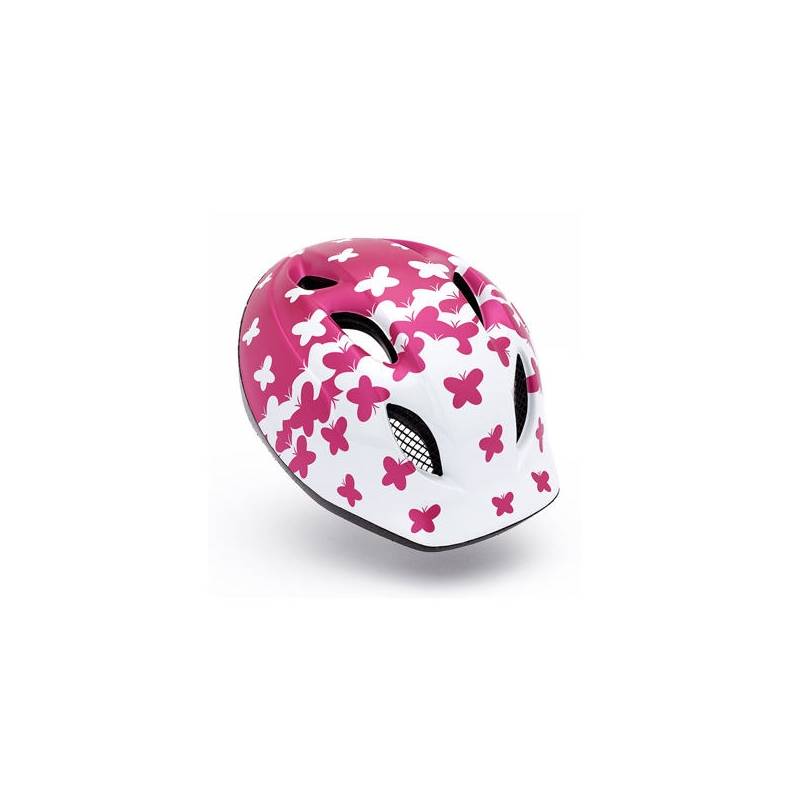 Casque de vélo pour enfants MET Buddy blanc-rose soldes