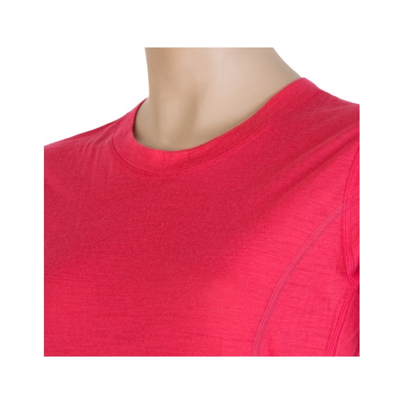 Dámské funkční triko Sensor Merino Active růžové - krátký rukáv výprodej