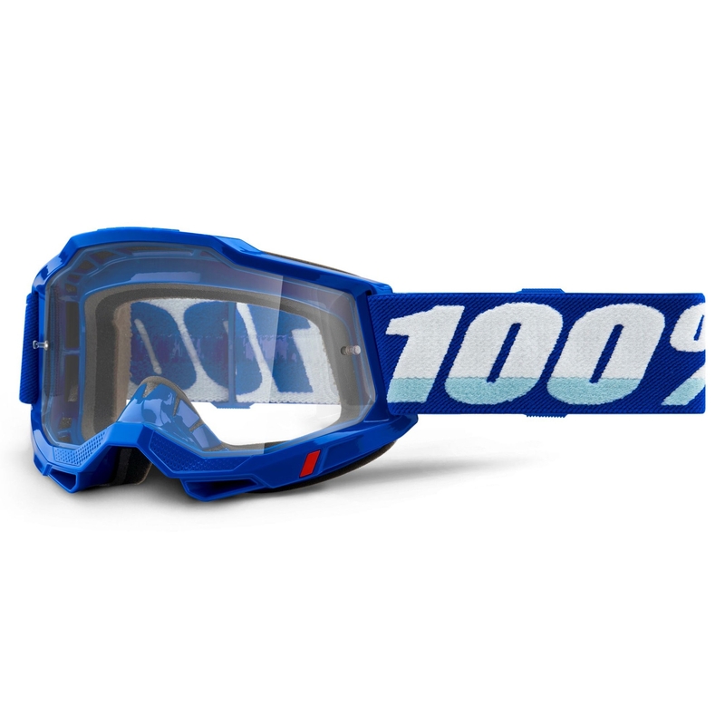 Lunettes de moto-cross 100% ACCURI 2 bleu (plexi transparent)