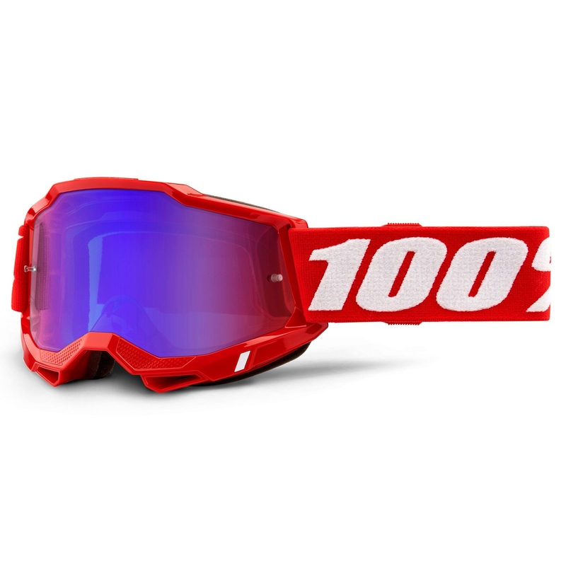 Motokrosové brýle 100% ACCURI 2 červené (červeno-modré zrcadlové plexi)