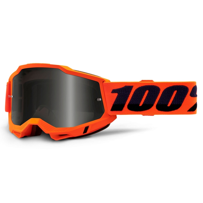 Lunettes de moto-cross 100% ACCURI 2 orange (plexi fumé)