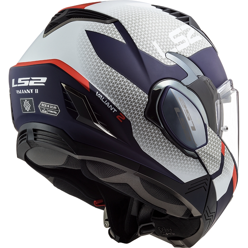 Casque moto modulable LS2 FF900 Valiant II Citius bleu-blanc-rouge