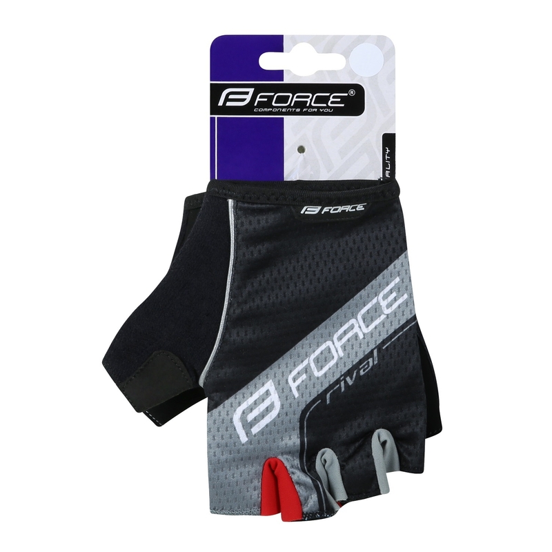 Gants FORCE Rival noir-gris soldes