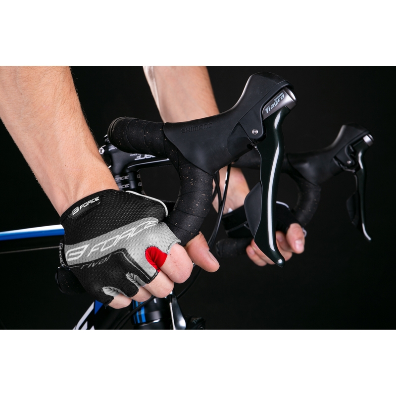 Gants FORCE Rival noir-gris soldes