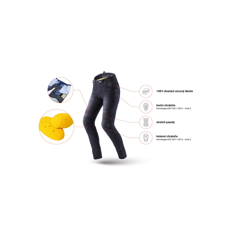 Street Racer Spike II Jeans CE slim fit pour femmes, noir