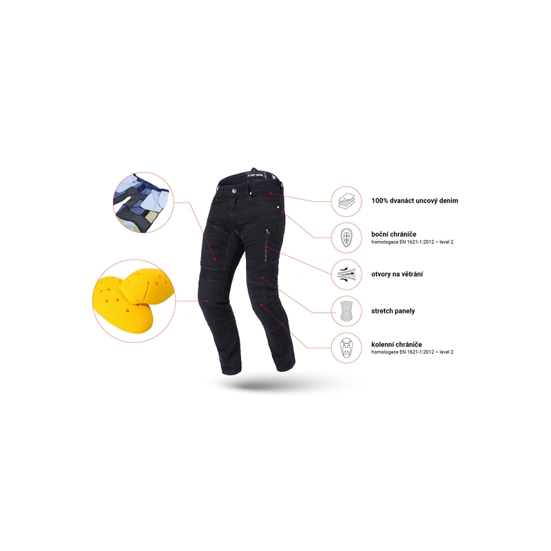 Jean moto Street Racer Stretch II CE noir