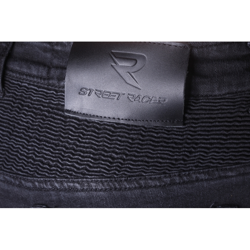 Jeans moto cropped Street Racer Warior CE Noir soldes