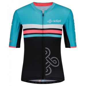 Maillot Kilpi Corridor noir et bleu pour femme - manches courtes soldes