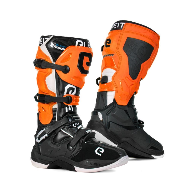 Bottes de moto Eleveit X-Legend noir-orange-blanc soldes