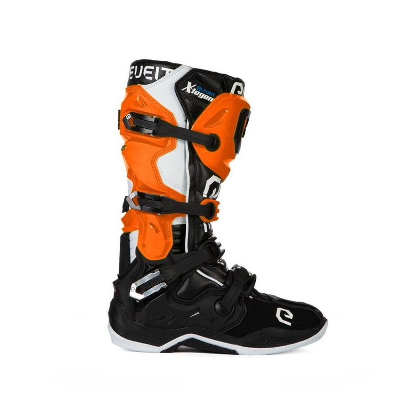 Bottes de moto Eleveit X-Legend noir-orange-blanc soldes