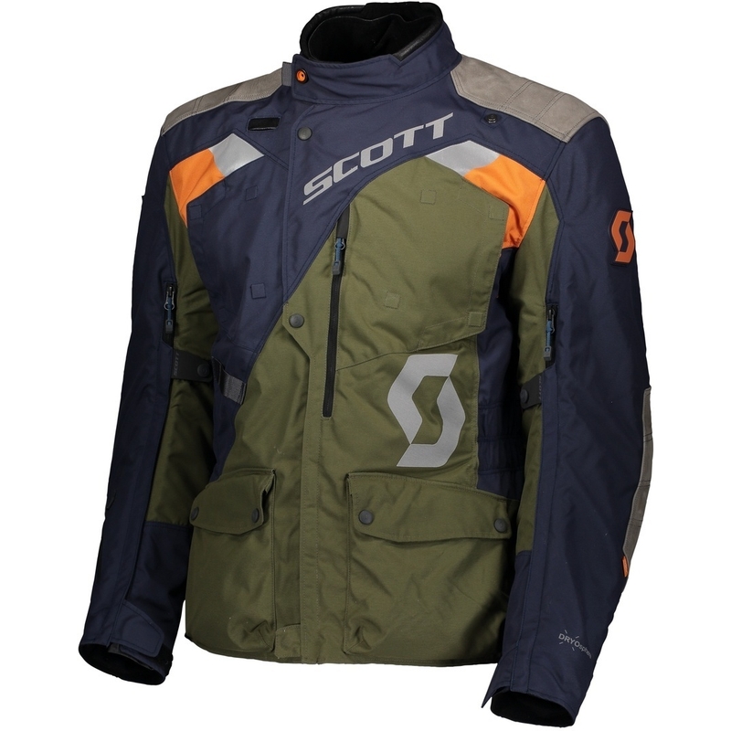 Veste moto SCOTT Dualraid Dryo bleu-vert soldes
