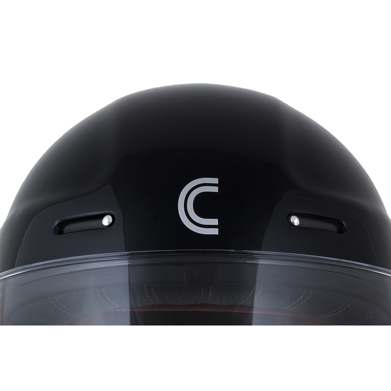 Casque moto intégral Cassida Fibre Jawa Sport noir-argent-or