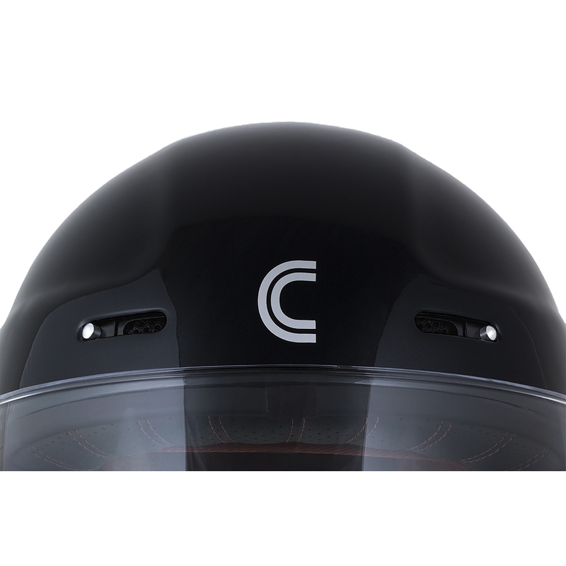 Casque moto intégral Cassida Fibre Jawa Sport noir-argent-or