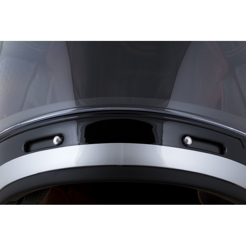 Casque moto intégral Cassida Fibre Jawa Sport noir-argent-or