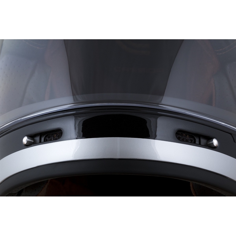 Casque moto intégral Cassida Fibre Jawa Sport noir-argent-or