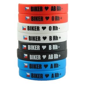 Bracelet Moto Biker avec groupe sanguin A RH+
