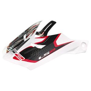 Visière de casque pour boussole LS2 PEAK MX456 blanc-rouge
