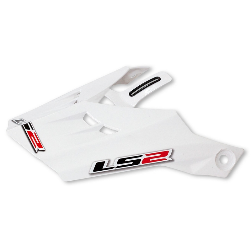 Visière de casque pour LS2 PEAK MX456 Compass blanc brillant