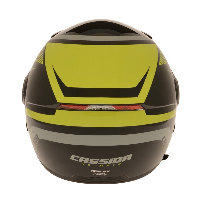Casque moto ouvert Cassida Reflex noir-argenté-jaune fluo