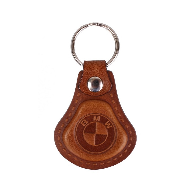 Porte-clés en cuir BMW marron