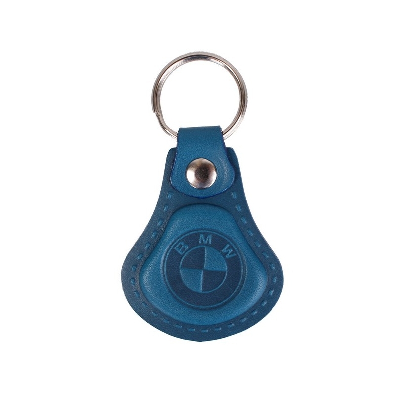 Porte-clés en cuir BMW bleu