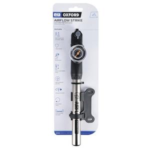 Mini-pompe Oxford Airflow Strike avec indicateur de pression