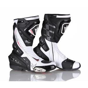 Bottes de moto RSA GP-01 noir et blanc