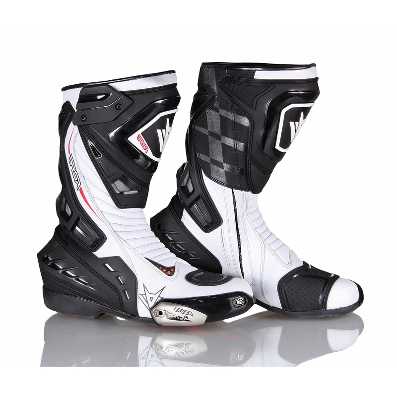 Bottes de moto RSA GP-01 noir et blanc