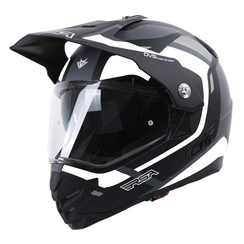 Casque d'enduro RSA MX-01 EVO noir-blanc-gris soldes