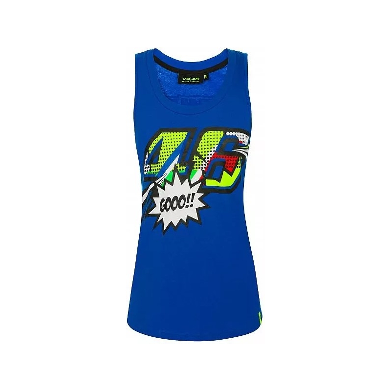 Débardeur femme VR46 Valentino Rossi POP ART bleu