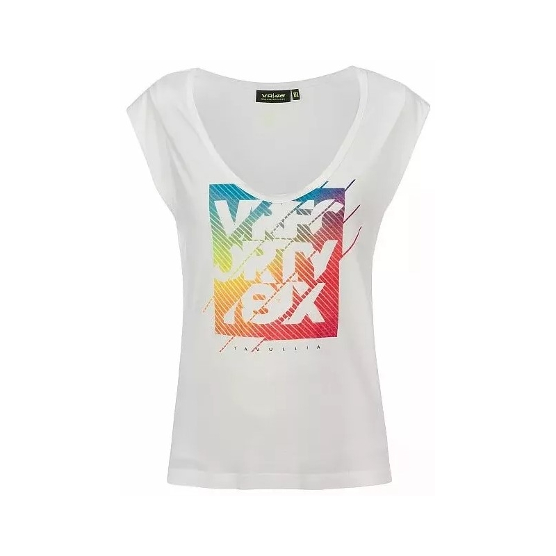 T-shirt femme VR46 Valentino Rossi blanc