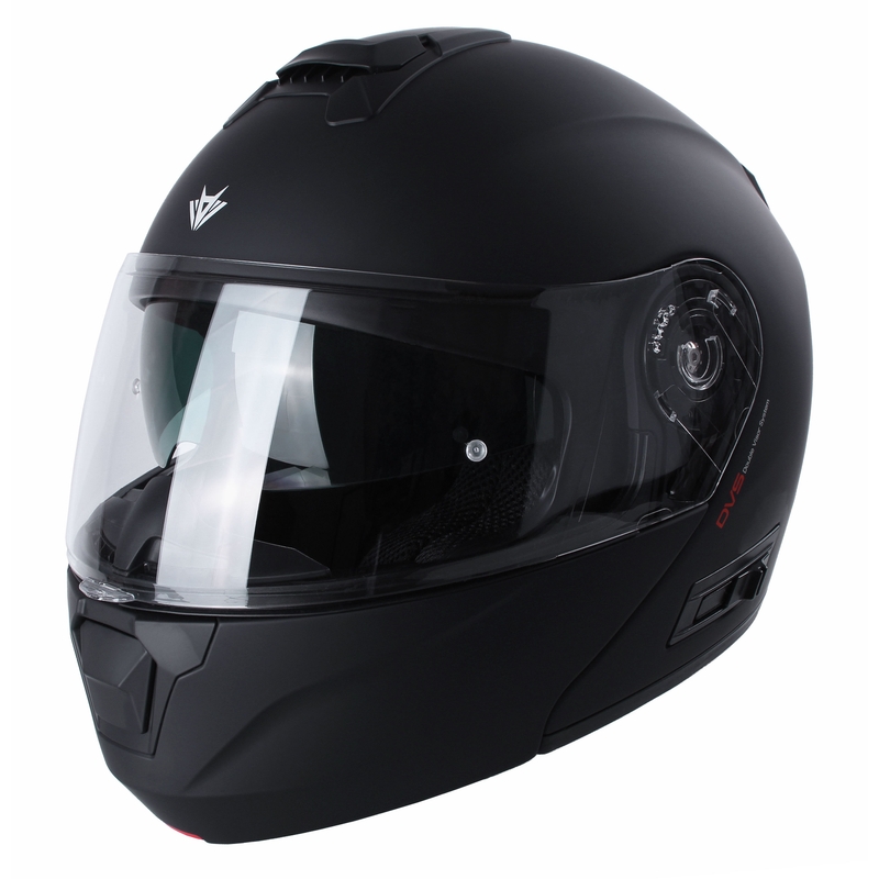 Casque de moto modulable RSA Rival, noir mat