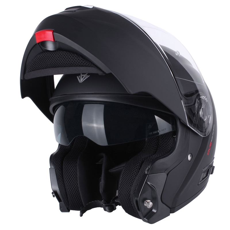 Casque de moto modulable RSA Rival, noir mat