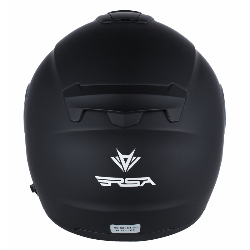Casque de moto modulable RSA Rival, noir mat