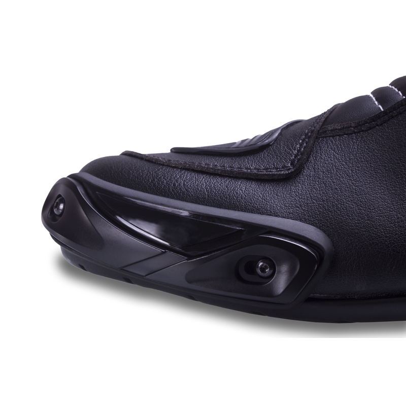 Bottes de moto Street Racer Grid noires et blanches